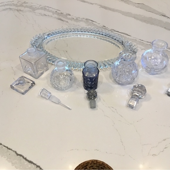 European Crystal Bottles & Tray - Picture 11 of 14